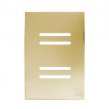 Placa p/ 4 Interruptores (Especial) 4x2 -  Novara Glass Dourado